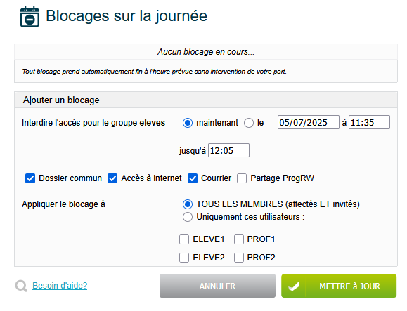 ReglesBlocage