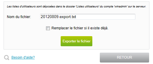Utilisateur-Export